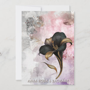 Invitación *~* AR26 Boda de FOTO de RSVP de 13 QR rosa