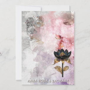 Invitación *~* AR26 Boda de FOTO de RSVP de 30 QR rosa