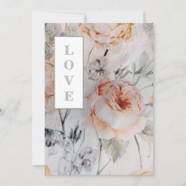 Invitación *~ AR26 Flor de romance QR Boda victoriano RSVP