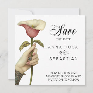 Invitación *~* AR6 13 Foto Elegante Vintage Guarde la fecha
