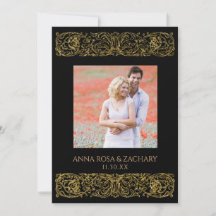 Invitación *~* AR6 victoriano QR FOTO RSVP Ornate Boda