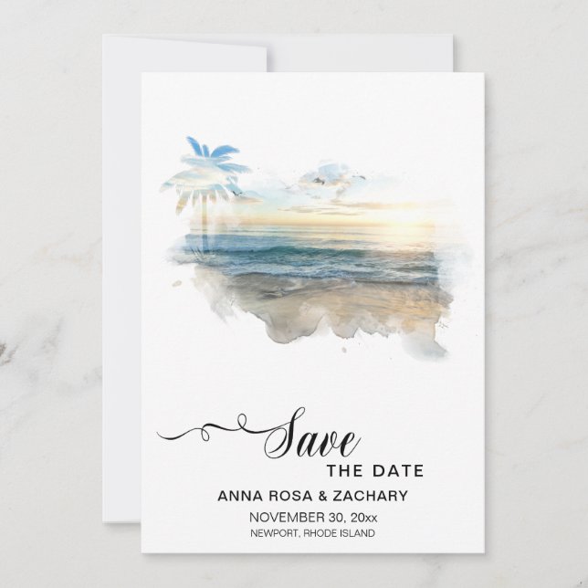 Invitación *~* AR7 BODA de fotos AHORRE el sitio web de FECHA (Anverso)