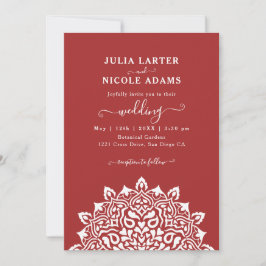 Invitación Arabian Art Nouveau Floral Arch Mandala Wedding