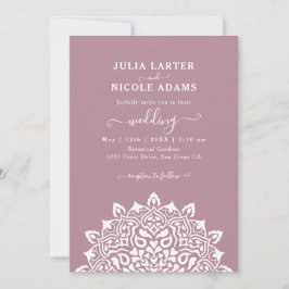 Invitación Arabian Art Nouveau Floral Arch Mandala Wedding