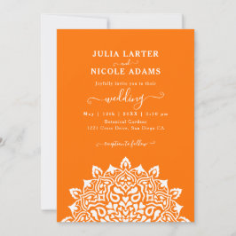 Invitación Arabian Art Nouveau Floral Arch Mandala Wedding