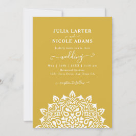Invitación Arabian Art Nouveau Floral Arch Mandala Wedding