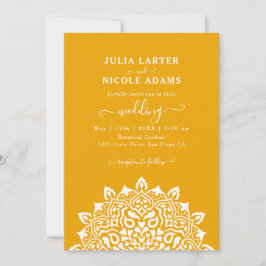 Invitación Arabian Art Nouveau Floral Arch Mandala Wedding
