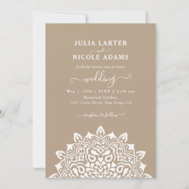 Invitación Arabian Art Nouveau Floral Arch Mandala Wedding