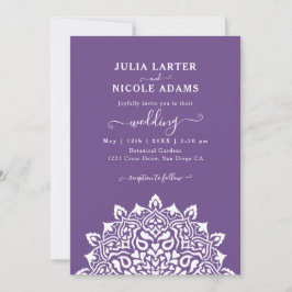 Invitación Arabian Art Nouveau Floral Arch Mandala Wedding