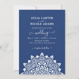 Invitación Arabian Art Nouveau Floral Arch Mandala Wedding