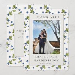 Invitación Arándanos de granja Boda Agradecimiento