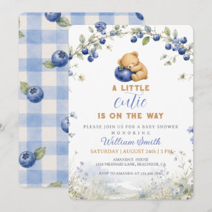 Invitación Arándanos Lindos Una pequeña ternura baby shower