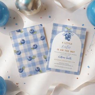 Invitación Arándanos Modernos Una pequeña y linda fiesta de b