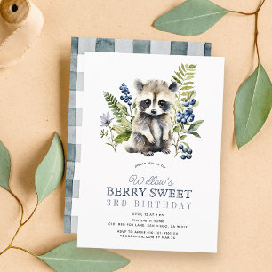 Invitación Arándanos y Cumpleaños Dulce Cumpleaños Niño Mapac