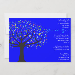 Invitación Árbol bautismo Christening Personalizado Invitació