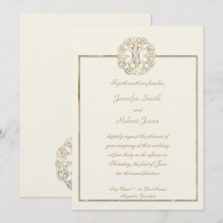 Invitación Árbol celta de vida Thistle Wedting