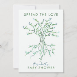 Invitación Árbol de amor Baby Shower personal significativo