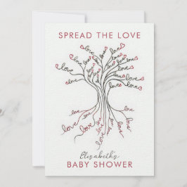 Invitación Árbol de amor Baby Shower personal significativo