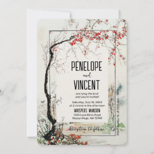 Invitación Árbol de arte Cherry Blossom