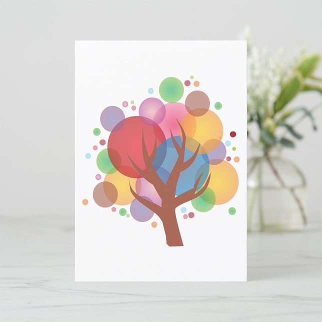 Invitación Árbol de burbujas colorido (Subido por el creador)