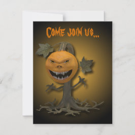 Invitación Árbol de calabazas de Halloween
