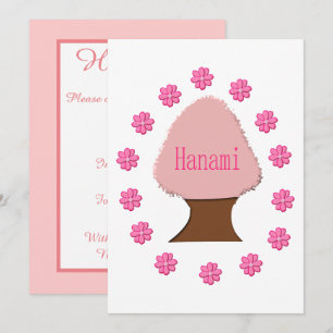Invitación Árbol de cerezo japonés hanami personalizado