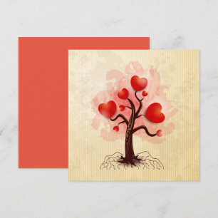 Invitación Árbol de corazones
