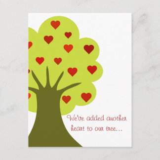 Invitación Árbol de corazones
