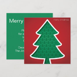 Invitación Árbol de corte moderno