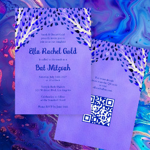 Invitación Árbol de estrellas de la vida Personalizado Bat Ba