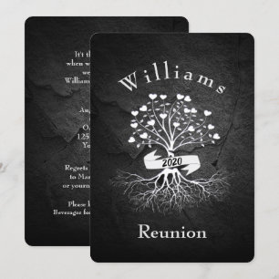 Invitación Árbol de familia en la reunión de rocas