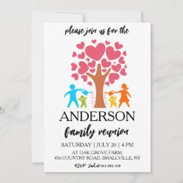 Invitación árbol de familia juntar reunión familiar