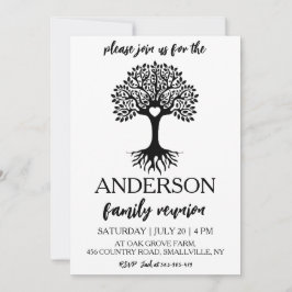 Invitación árbol de familia juntar reunión familiar