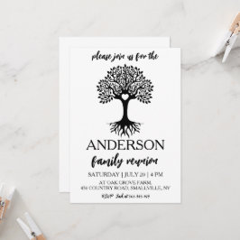 Invitación árbol de familia juntar reunión familiar