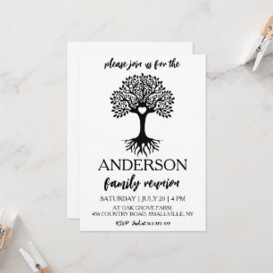 Invitación árbol de familia juntar reunión familiar