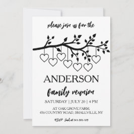 Invitación árbol de familia juntar reunión familiar