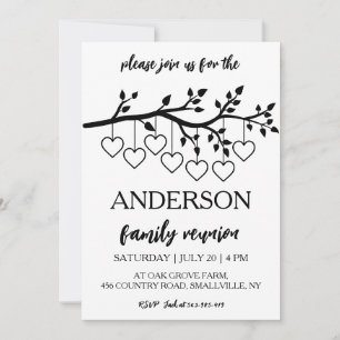 Invitación árbol de familia juntar reunión familiar