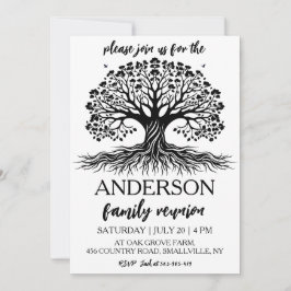 Invitación árbol de familia juntar reunión familiar
