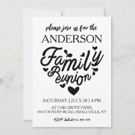 Invitación árbol de familia juntar reunión familiar