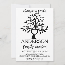 Invitación árbol de familia juntar reunión familiar
