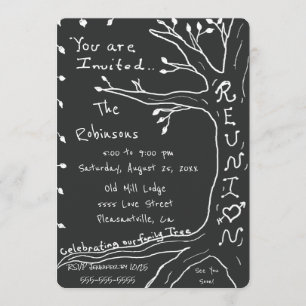 Invitación Árbol de familia simple de la reunión de familia