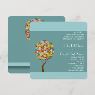 Invitación Árbol de hadas de hadas floridas encantado