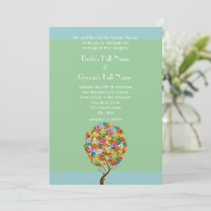 Invitación Árbol de hadas de hadas floridas encantado