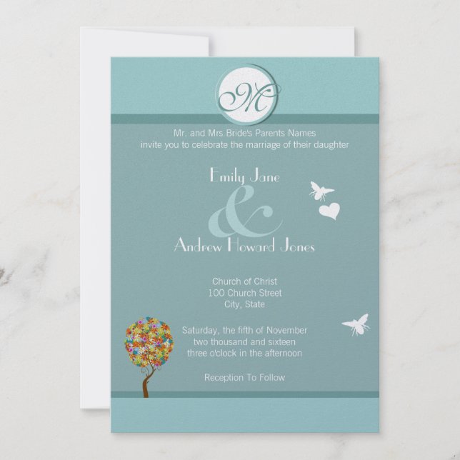 Invitación Árbol de hadas de hadas floridas encantado (Anverso)