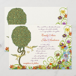 Invitación Árbol de hadas de hadas floridas encantado