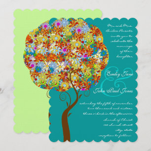 Invitación Árbol de hadas de hadas floridas encantado