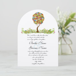 Invitación Árbol de hadas de hadas floridas encantado