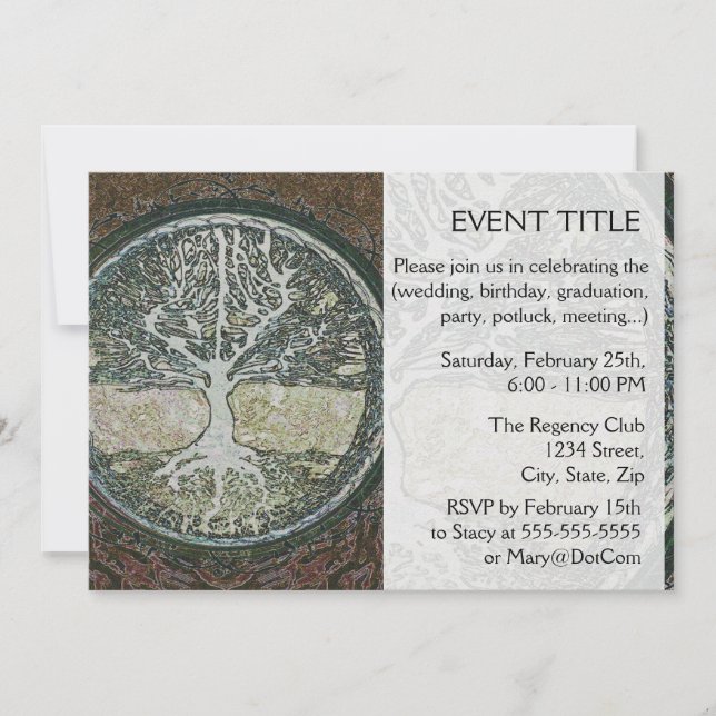 Invitación Árbol de la vida (Anverso)