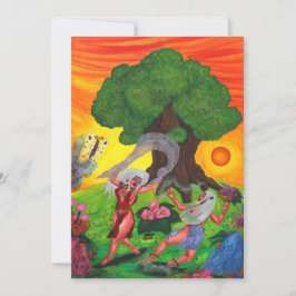 Invitación Árbol de la vida acuarela danza alegría amor arte