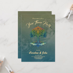 Invitación Árbol de la Vida Amanecer Cambiante